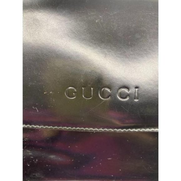 GUCCI Vintage Black Smooth Leather Shoulder Bag - Picture 9 of 12